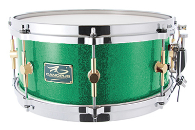 The Maple 6.5x13 Snare Drum Green Spkl｜Custom Shop CANOPUS ドラム