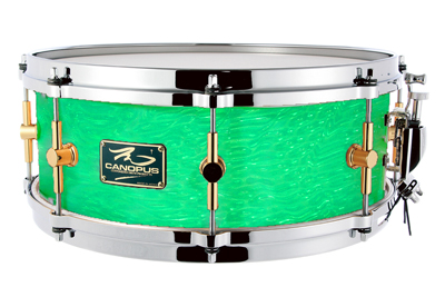The Maple 5.5x14 Snare Drum Signal Green Ripple｜Custom Shop