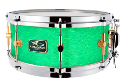The Maple 6.5x14 Snare Drum Signal Green Ripple-
