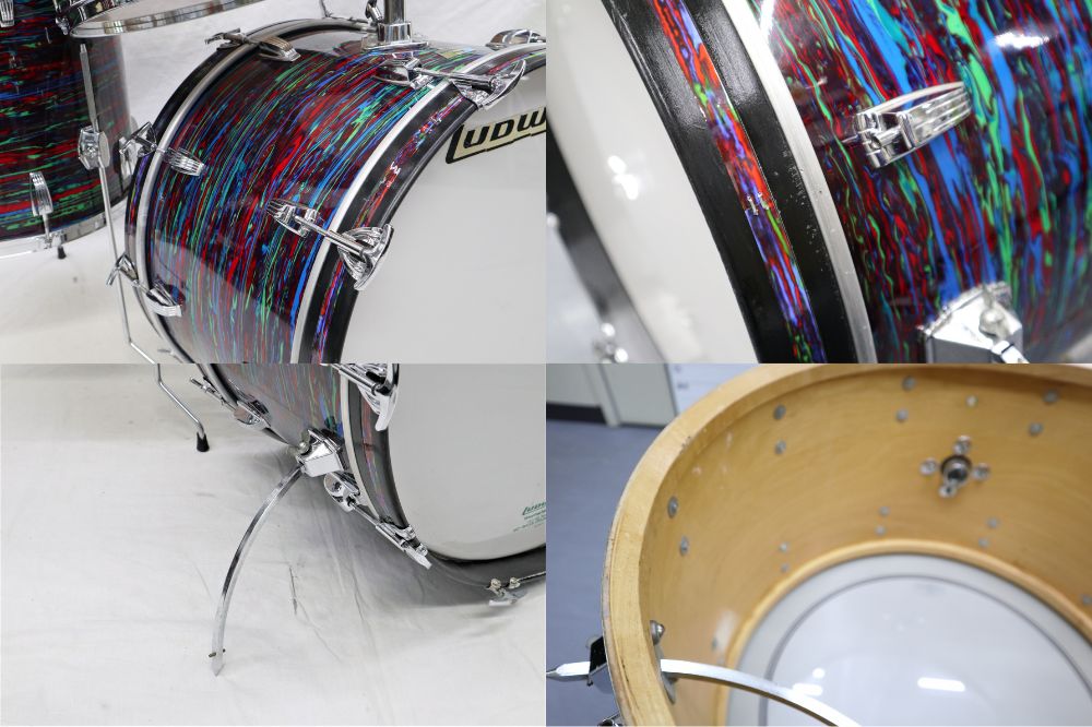 Vintage 70s Ludwig Psychedelic Red 22,12,13,16